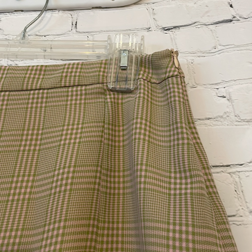 Altar’d State plaid green and pink mini skirt - Picture 4 of 7